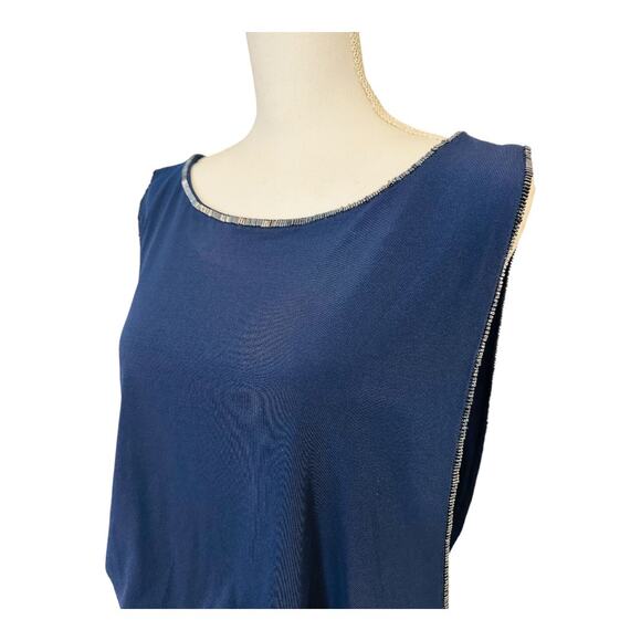 Laundry  by Shelli Segal Evening Formal Gown in Navy Blue - Picture 7 of 8